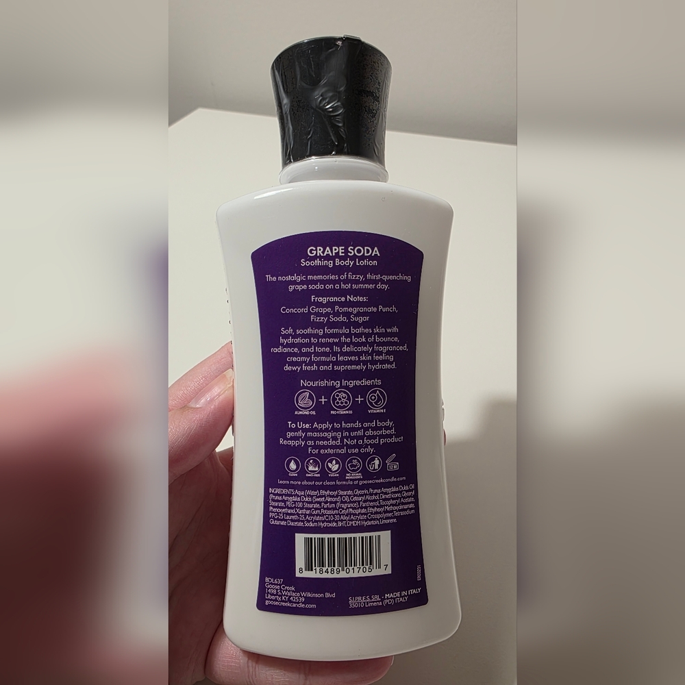 NEW Sealed Goose Creek 'Grape Soda' Scent Soothing Body Lotion 8.4 fl oz - Picture 2 of 7